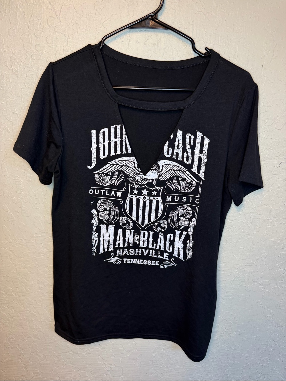 Johnny Cash deep v shirt